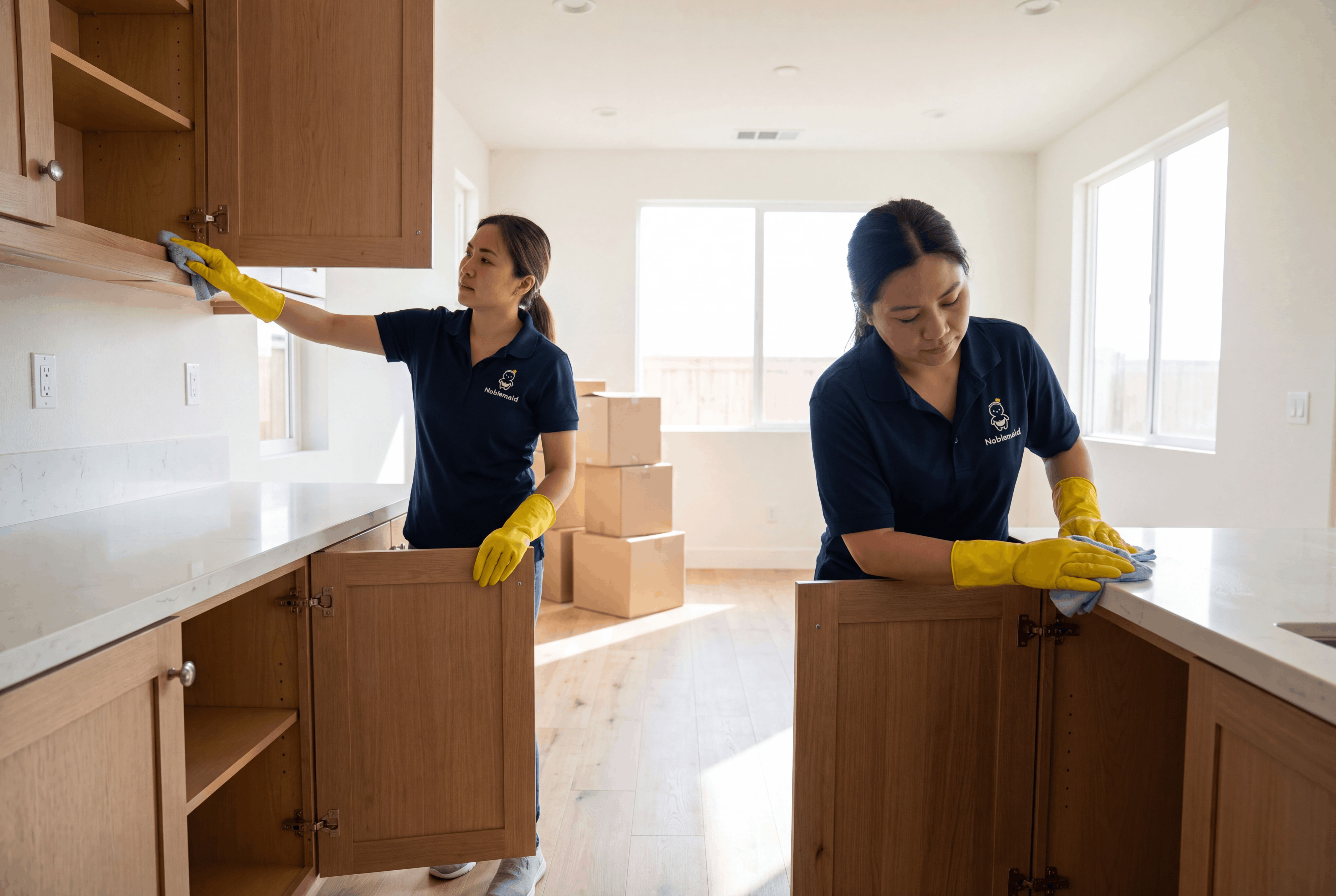Empty home cleaned for move-out